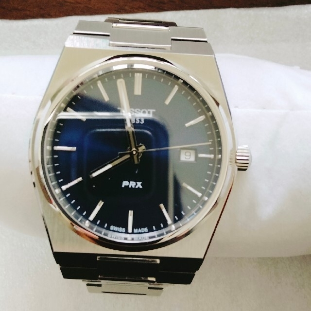 美品 Tissot ティソ PRX ブルー 腕時計 クォーツ ラグスポ | www