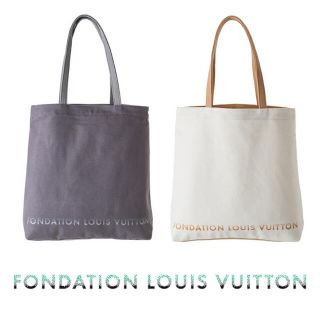 ルイヴィトン(LOUIS VUITTON)のホォンダシォンLVトートバッグ　グレー(トートバッグ)