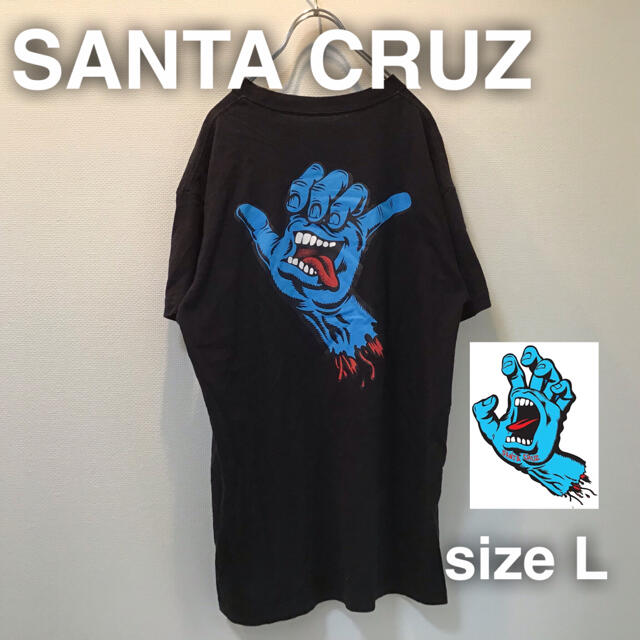 SANTA CRUZ サンタクルーズ　バックプリント　Tシャツ L アロハ　黒