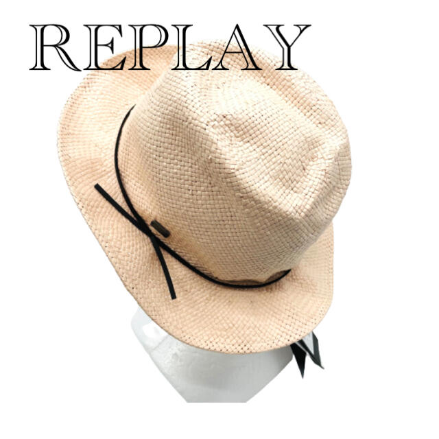 Replay(リプレイ)のREPLAY 麦わら帽子　新品未使用　レディース　 レディースの帽子(ハット)の商品写真