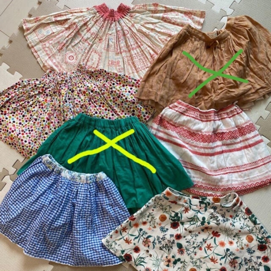 ZARA KIDS(ザラキッズ)のスカート　まとめて　5枚　セット　120 130 キッズ/ベビー/マタニティのキッズ服女の子用(90cm~)(スカート)の商品写真