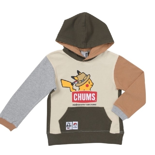 CHUMS(チャムス)のPokémon with your chums キッズプルオーバーパーカー エンタメ/ホビーのおもちゃ/ぬいぐるみ(キャラクターグッズ)の商品写真