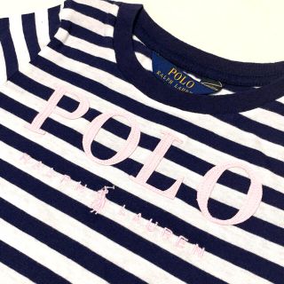 ポロラルフローレン(POLO RALPH LAUREN)の1点のみ☆*。5/115 新品 POLO ストライプ Tシャツ / ネイビー(Tシャツ/カットソー)