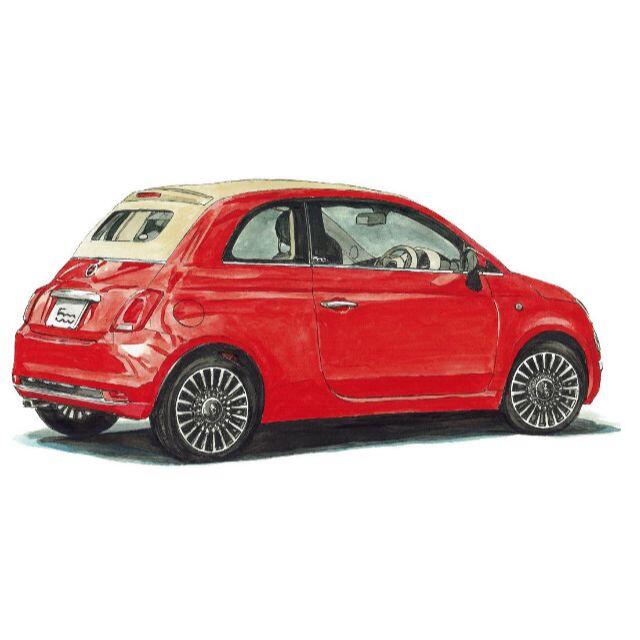 GC-1390 FIAT 500C限定版画直筆サイン額装●作家平右ヱ門 2