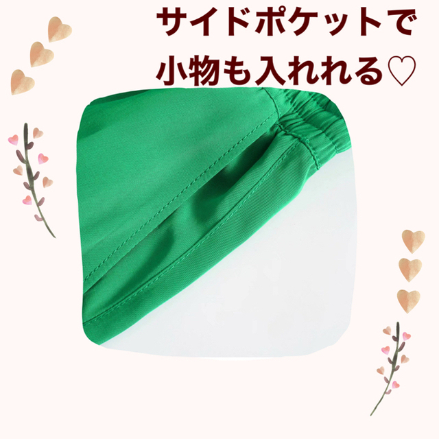 ZARA(ザラ)のグリーンフルイドパンツ　カジュアルパンツ ワイド　グリーン Lサイズ　 レディースのパンツ(カジュアルパンツ)の商品写真