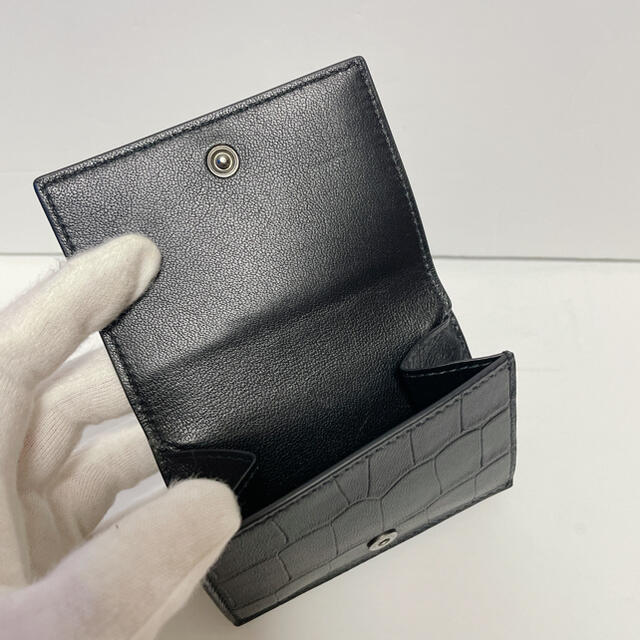 BALENCIAGA - バレンシアガ 三つ折り財布 マットクロコ型押し BALENCIAGA - バレンシアガ 三つ折り財布 マットクロコ型押し