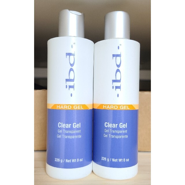 2本 IBD UV クリアジェル 226 g / 8 oz Clear Gelコスメ/美容