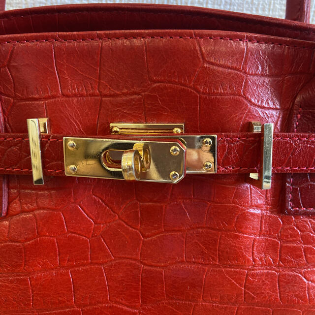 NOLLEY'S(ノーリーズ)のりさママさん専用　NOLLEY'S ノーリーズ　ハンドバック　ショルダー付き　赤 レディースのバッグ(ハンドバッグ)の商品写真