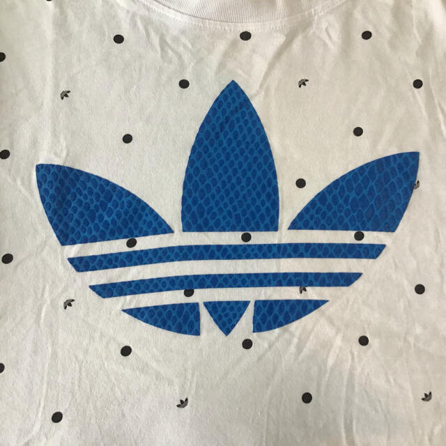 adidas(アディダス)のadidas アディダス Tシャツ　ビックロゴ　M ホワイト　白　立体　ドット メンズのトップス(Tシャツ/カットソー(半袖/袖なし))の商品写真