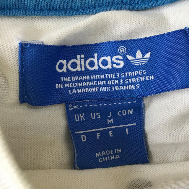 adidas(アディダス)のadidas アディダス Tシャツ　ビックロゴ　M ホワイト　白　立体　ドット メンズのトップス(Tシャツ/カットソー(半袖/袖なし))の商品写真