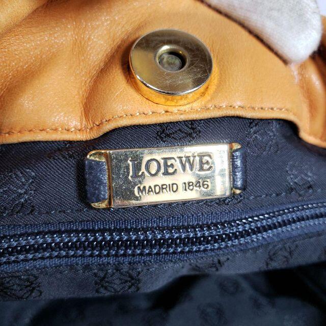 LOEWE ロエベ 総柄 ショルダーバッグ 斜め掛け ポシェット ブラウン 茶