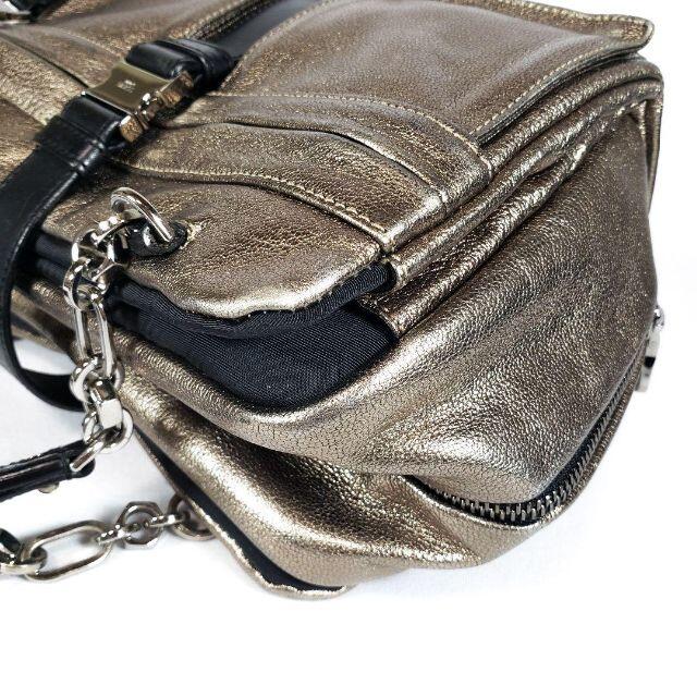 LOEWE - 美品 ロエベ ローラ シルバー チェーン レザー ハンドバッグ