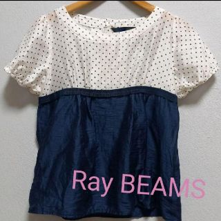 レイビームス(Ray BEAMS)の◇ドット切り替えトップス◇RayBEAMS◇(シャツ/ブラウス(半袖/袖なし))