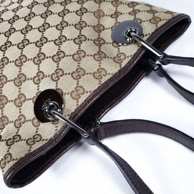 Gucci - 極美品 グッチ GG キャンバス レザー ミニ トートバッグ
