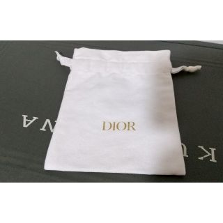 ディオール(Dior)のディオール/巾着/ホワイト(ポーチ)