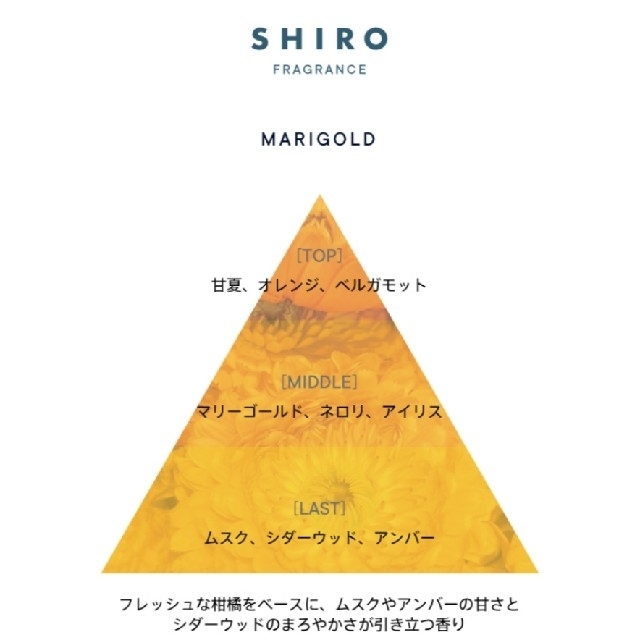 shiro(シロ)のSHIRO シロ マリーゴールド オードパルファン 40ml 限定品 コスメ/美容の香水(ユニセックス)の商品写真