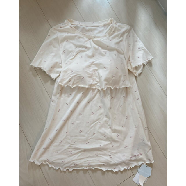 gelato pique(ジェラートピケ)のジェラートピケ　授乳服　チェリー柄　新品　トップス キッズ/ベビー/マタニティのマタニティ(マタニティトップス)の商品写真