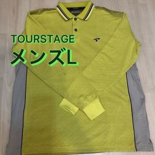 ツアーステージ(TOURSTAGE)のTOUR STAGE⭐️長袖 ポロシャツ⭐️イエローゴルフ⭐️【メンズL】(ポロシャツ)