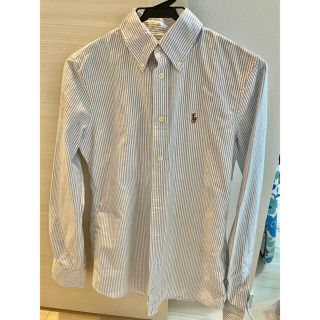 ポロラルフローレン(POLO RALPH LAUREN)のラルフローレン　ワイシャツ　白✖️水色　ボーダー(シャツ/ブラウス(長袖/七分))