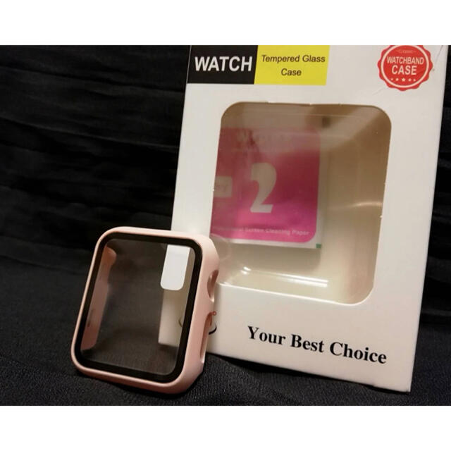 Apple Watch(アップルウォッチ)の☆大人気☆アップルウォッチ　ハードカバー　９h保護　ピンク　44mm スマホ/家電/カメラのスマホアクセサリー(モバイルケース/カバー)の商品写真