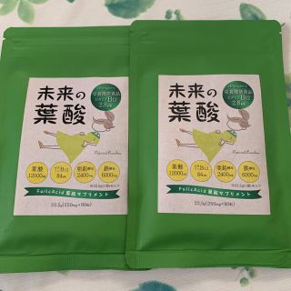 未来の葉酸 サプリメント 2個セット 栄養機能食品(ビタミン)