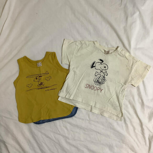 petit main(プティマイン)のpetitmain スヌーピー2着セット 90 キッズ/ベビー/マタニティのキッズ服男の子用(90cm~)(Tシャツ/カットソー)の商品写真