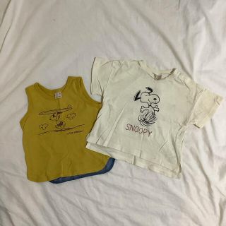 プティマイン(petit main)のpetitmain スヌーピー2着セット 90(Tシャツ/カットソー)