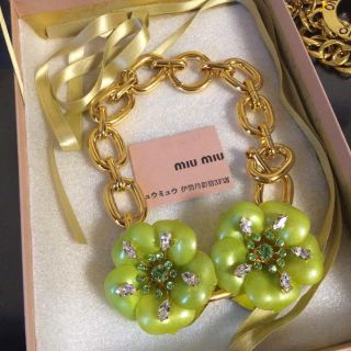 ミュウミュウ(miumiu)のミュウミュウ ネックレス ビジュー 美品 (ネックレス)