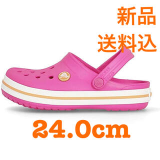 クロックス(crocs)の【新品/送料込】サンダル クロックバンド クロッグ ピンク　24.0cm(その他)