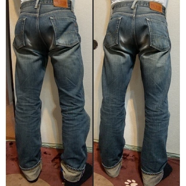 EDWIN - EDWIN 505ZXX 赤耳 裾処理未 ブラピ フラッシャーは在れ EDWIN - EDWIN 505ZXX 赤耳 裾処理未 ブラピ フラッシャーは在れ