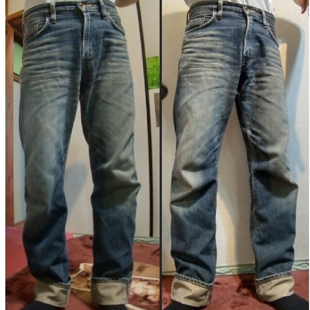 EDWIN - EDWIN 505ZXX 赤耳 裾処理未 ブラピ フラッシャーは在れ EDWIN - EDWIN 505ZXX 赤耳 裾処理未 ブラピ フラッシャーは在れ