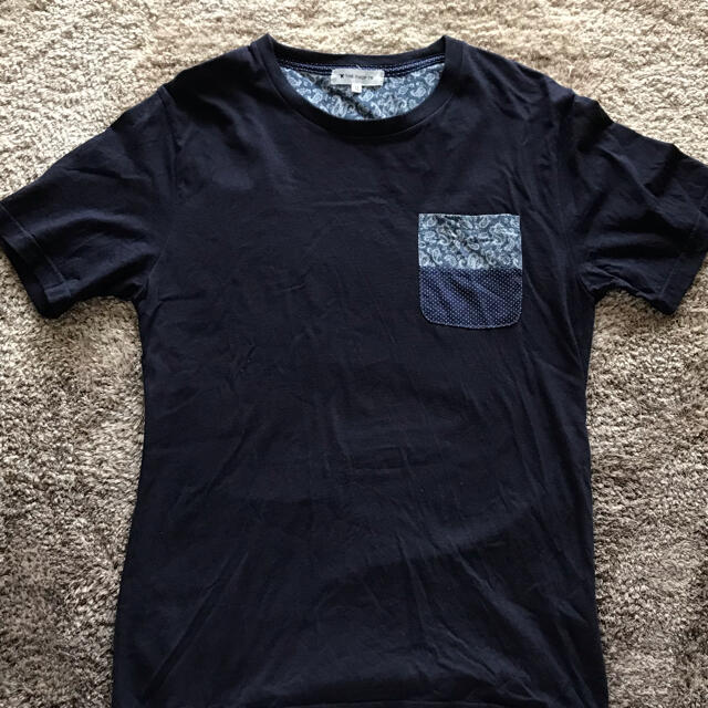THE SHOP TK(ザショップティーケー)のネイビー　ペイズリー柄Tシャツ メンズのトップス(Tシャツ/カットソー(半袖/袖なし))の商品写真