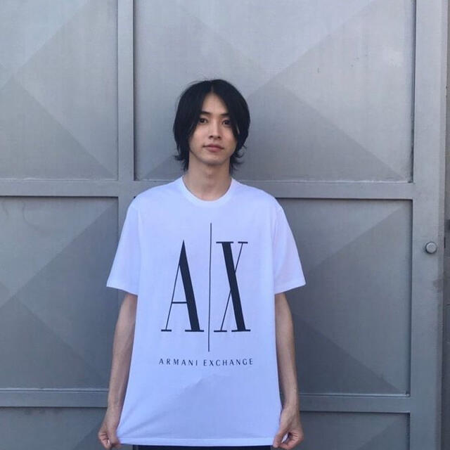 (山崎賢人着用モデル)アルマーニエクスチェンジ　ロゴTシャツ