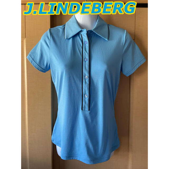 日本製 J.LINDEBERG - リンドバーグ　レディースゴルフウェア　半袖ポロシャツ　夏物トップス　新品未使用 ウエア