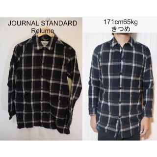 ジャーナルスタンダード(JOURNAL STANDARD)の匿名即日発可！ジャーナルスタンダードRelumeネルシャツ/ブラック裾ポケットS(シャツ)