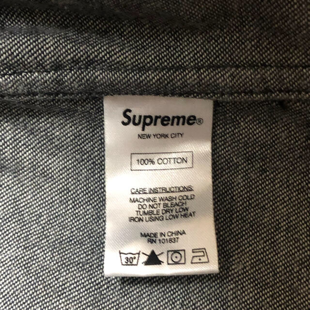 Supreme(シュプリーム)のSupreme Classic Logo Denim Shirt 15ss L メンズのトップス(シャツ)の商品写真