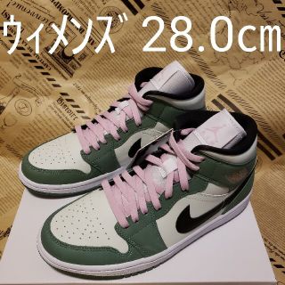 28.0㎝ NIKE WMNS AJ1 MID DUTCH GREEN