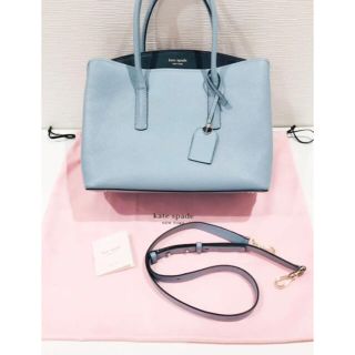 ケイトスペードニューヨーク(kate spade new york)の♡ケイトスペード マルゴーサッチェル　2WAYバッグ　ライトブルー&ネイビー (ハンドバッグ)