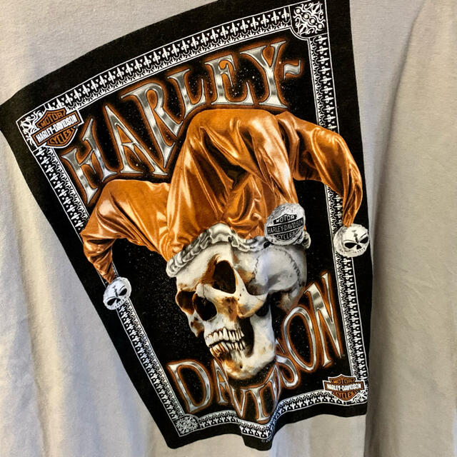 Harley Davidson(ハーレーダビッドソン)のHARLAY DAVIDSON ハーレーダビッドソンUSAスカル半袖TシャツXL メンズのトップス(Tシャツ/カットソー(半袖/袖なし))の商品写真