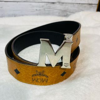 美品】MCM エムシーエム ヴィセトス柄 メンズ リバーシブルベルト