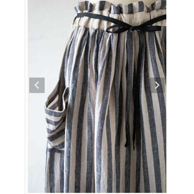 nest Robe(ネストローブ)のMAGALI マガリ  ストライプリネン ファーマースカート レディースのスカート(ロングスカート)の商品写真