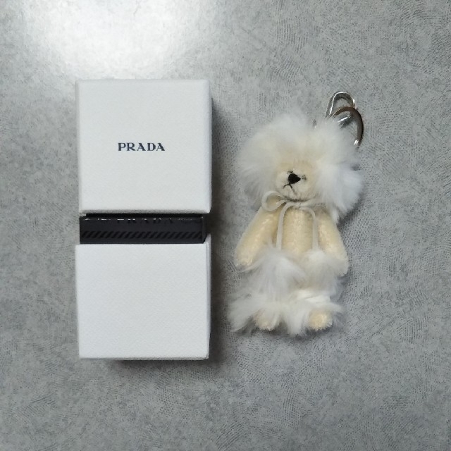 プラダ PRADA キーホルダー バッグチャーム テディベア クマ 熊 白くま