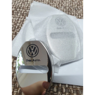 フォルクスワーゲン(Volkswagen)のＶＷ　ドアストライカーカバー（シルバー）ドアストッパーカバー・８個セット(車種別パーツ)