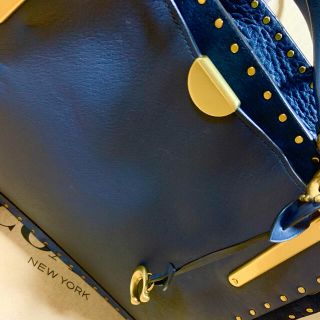 COACH - coach コーチ ドリーマー36ウィズリベットバッグ ネイビーの