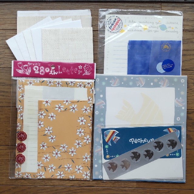 レターセット ４種類 ハンドメイドの文具/ステーショナリー(カード/レター/ラッピング)の商品写真