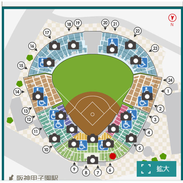 5月21日 甲子園 阪神vs 巨人 グリーンシート通路側2席-