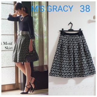 エムズグレイシー ハート ひざ丈スカートの通販 88点 | M'S GRACYの 人気アイテム M's (エムズグレイシー) ハート柄スカート GRACY ひざ丈スカート