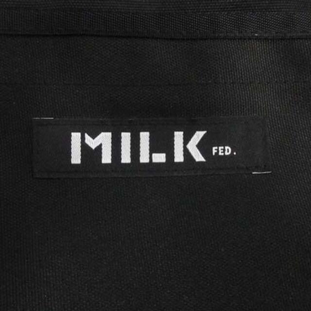 MILKFED.(ミルクフェド)のミルクフェド バックパック リュックサック デイパック ロゴ ナイロン 黒 レディースのバッグ(リュック/バックパック)の商品写真