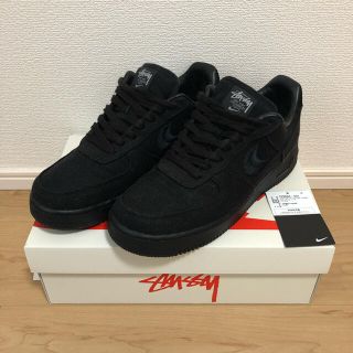 ナイキ(NIKE)のStüssy × Nike Air Force 1 Low - Black(スニーカー)