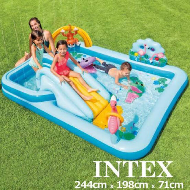 INTEX ジャングルアドベンチャー プール 滑り台・噴水付